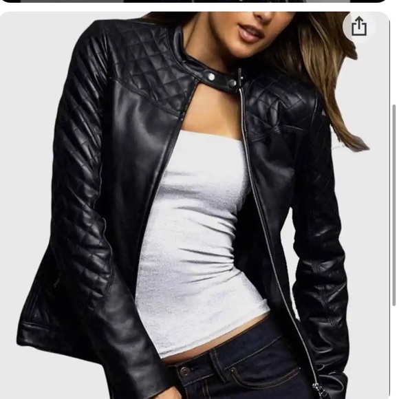 Victoria Secret’s Moda Leather Jacket- Size Medium - Picture 3 of 3